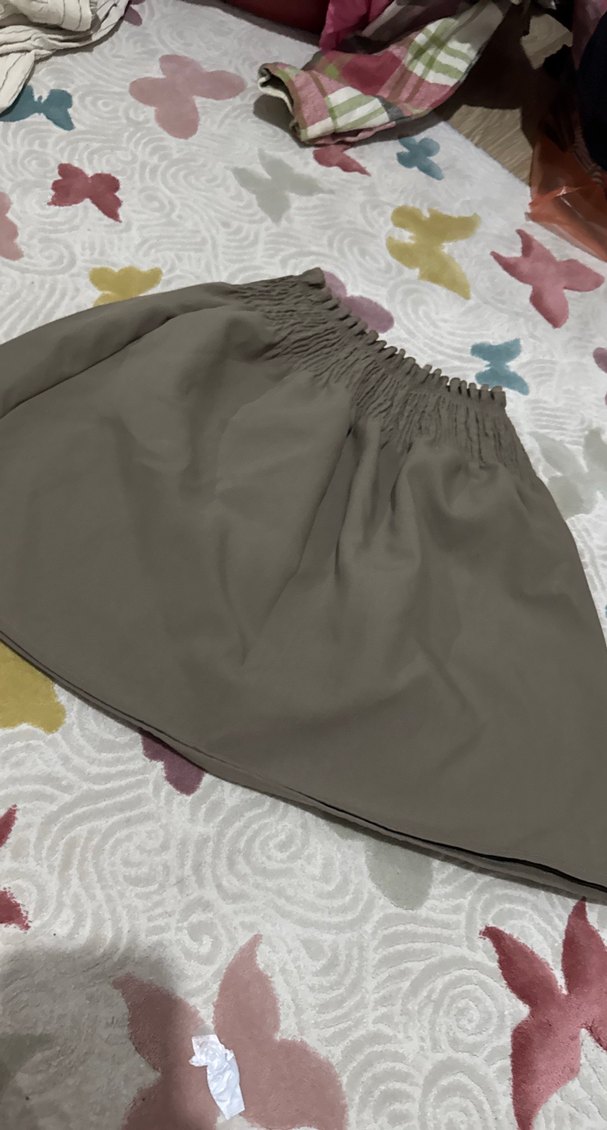 Fırfırlı Bej Mini Etek - Görsel 2