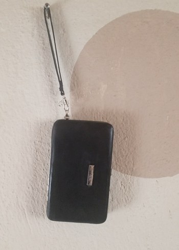 Fermuarlı Siyah Deri Kadın Clutch Cüzdan