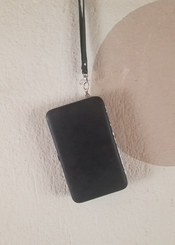 Diğer Fermuarlı Siyah Deri Kadın Clutch Cüzdan
