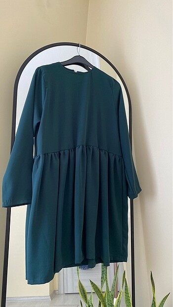 Suud Collection Mavi limon yeşil tunik