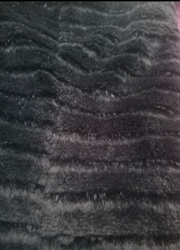 Peluş kürklü tüylü yelek - Görsel 7