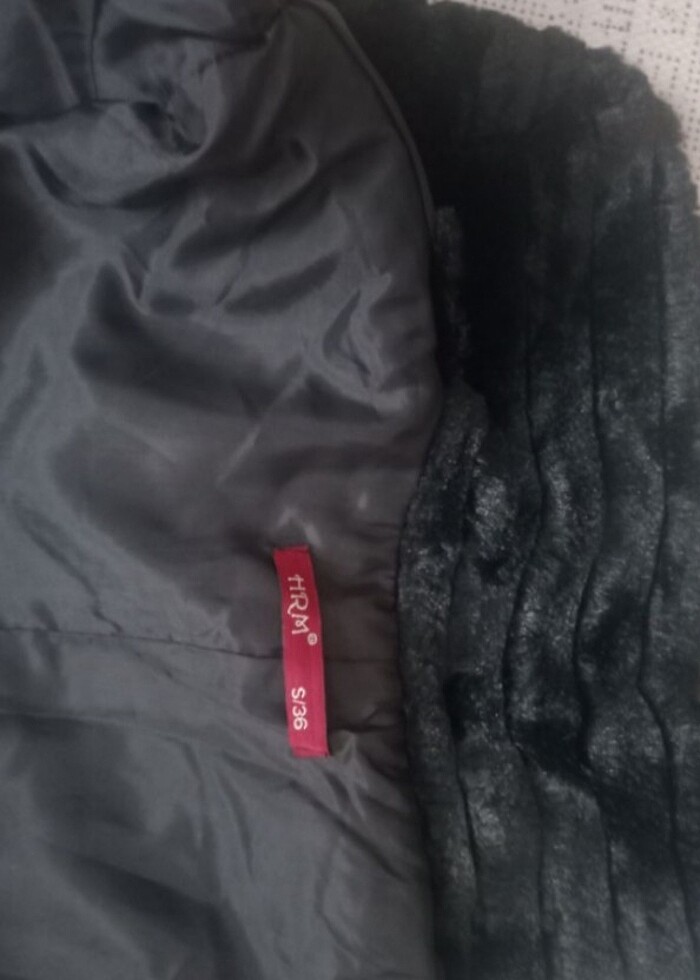 Peluş kürklü tüylü yelek - Görsel 5