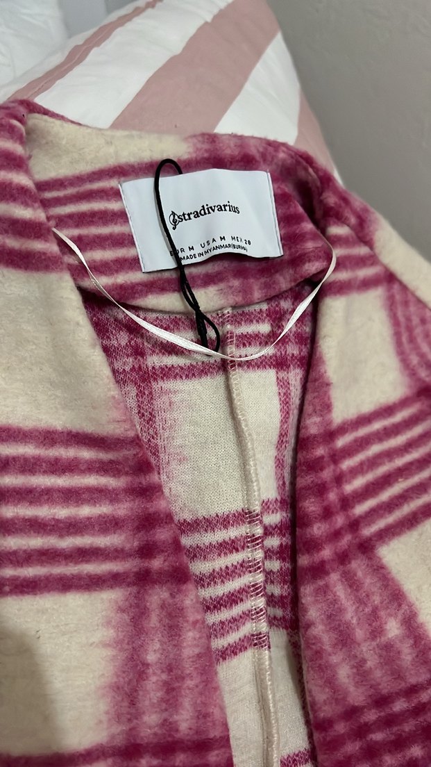 Pembe Ekose Stradivarious kaban sıfır - Görsel 2