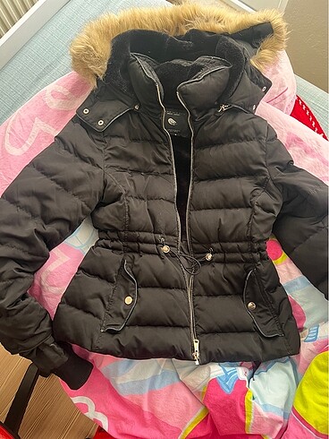 Zara kaz tüğü mont