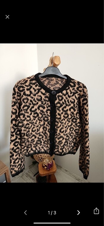 Leoparlı hırka