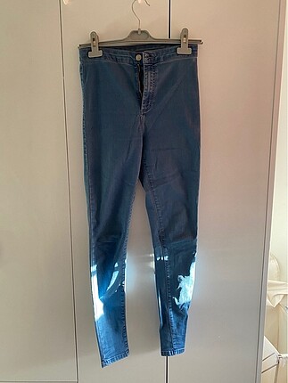 36 Beden mavi Renk H&M Topshop İKİ PANTOLON AYNI ANDA