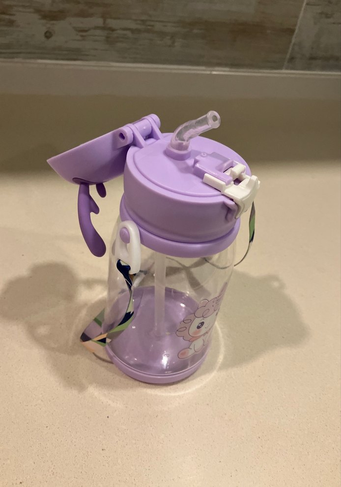 Mor Unicornlu Çocuk Su Şişesi - Görsel 4