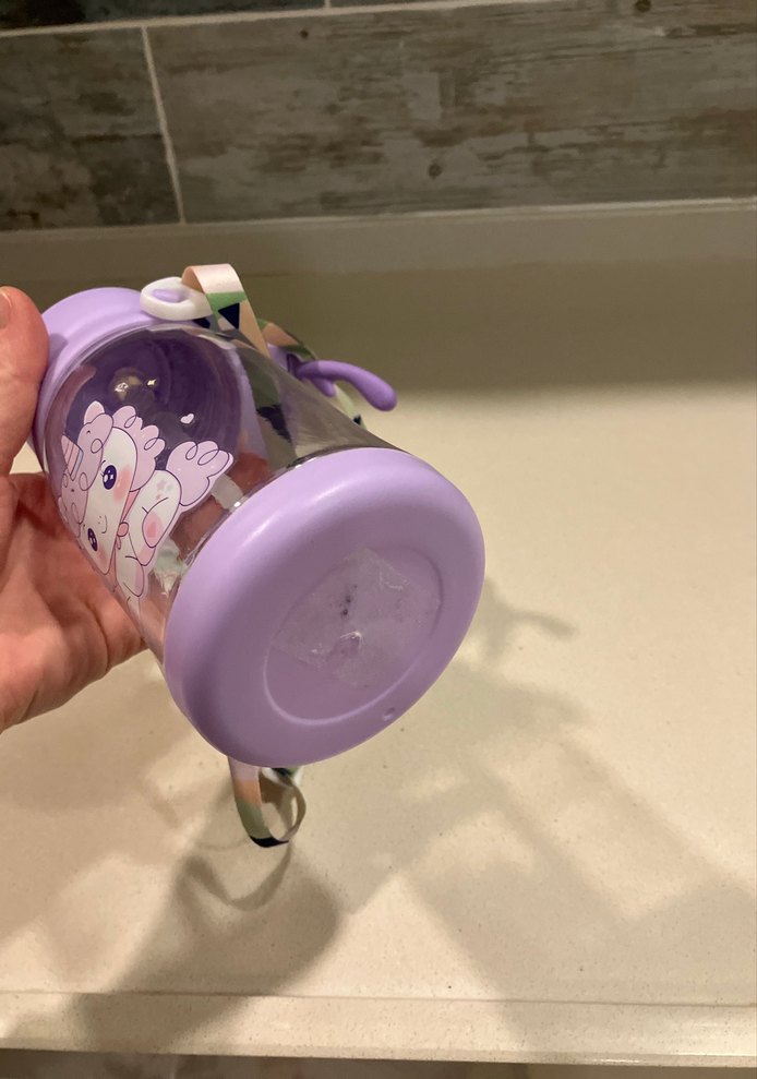 Mor Unicornlu Çocuk Su Şişesi - Görsel 5