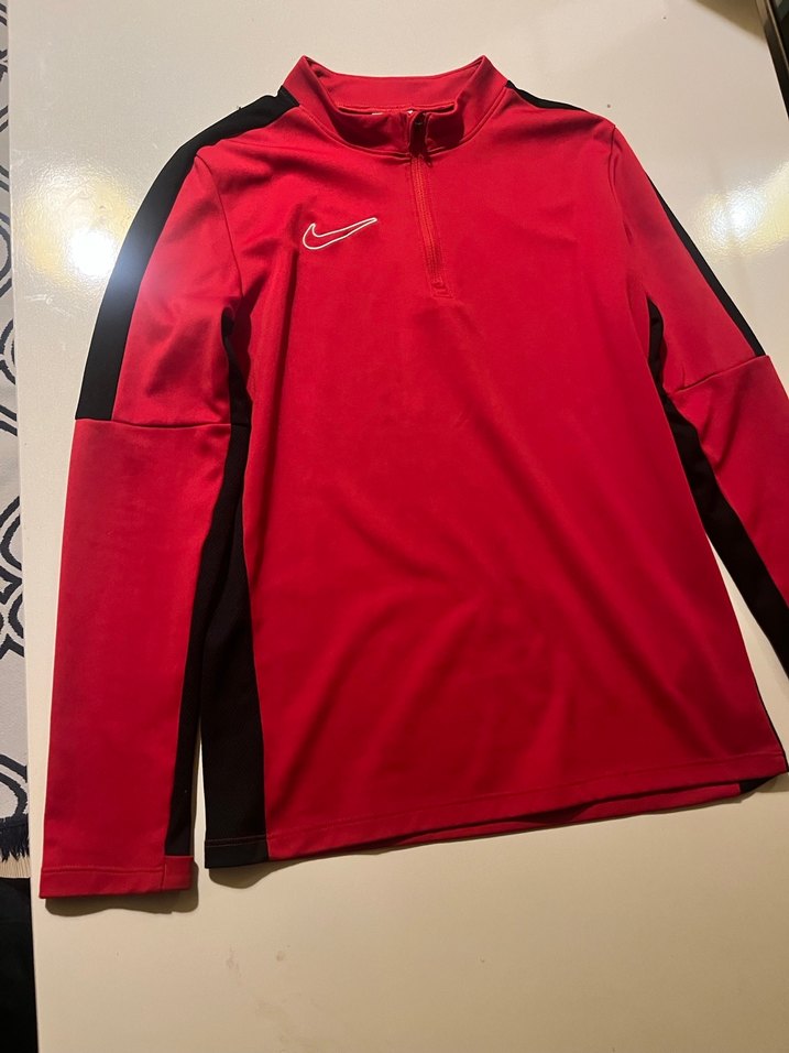 Erkek Kırmızı Fermuarlı Spor Sweatshirt - Görsel 4