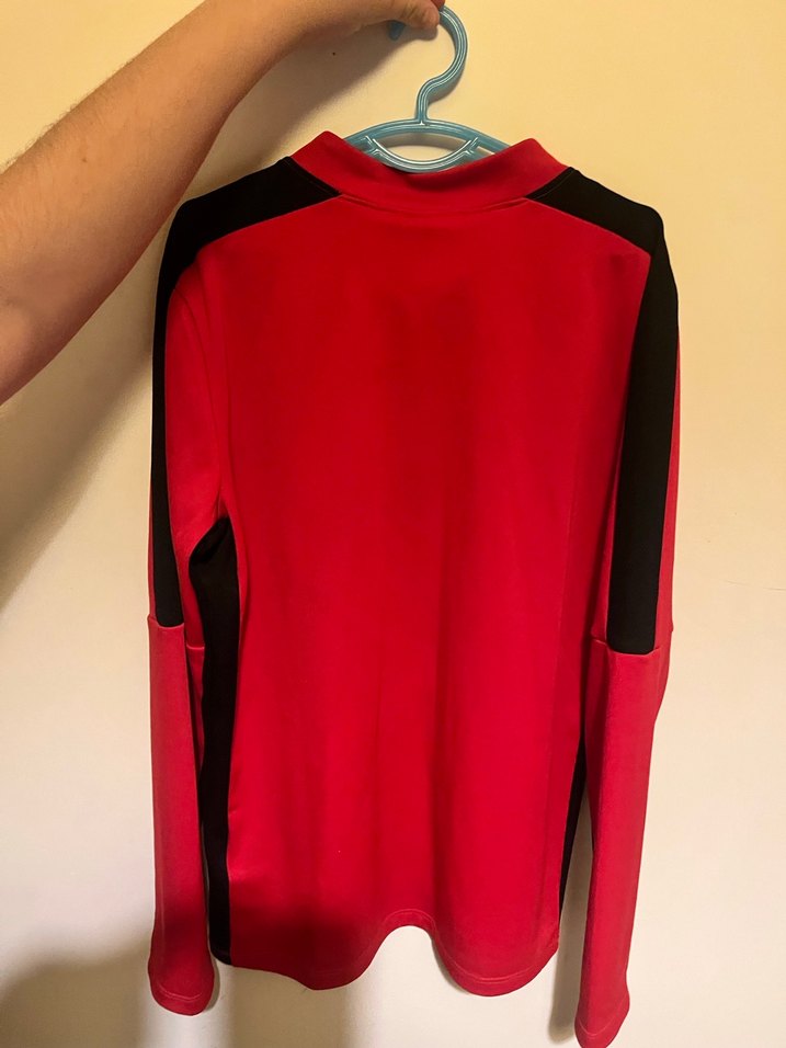 Kırmızı Erkek Sweatshirt Fermuarlı - Görsel 4