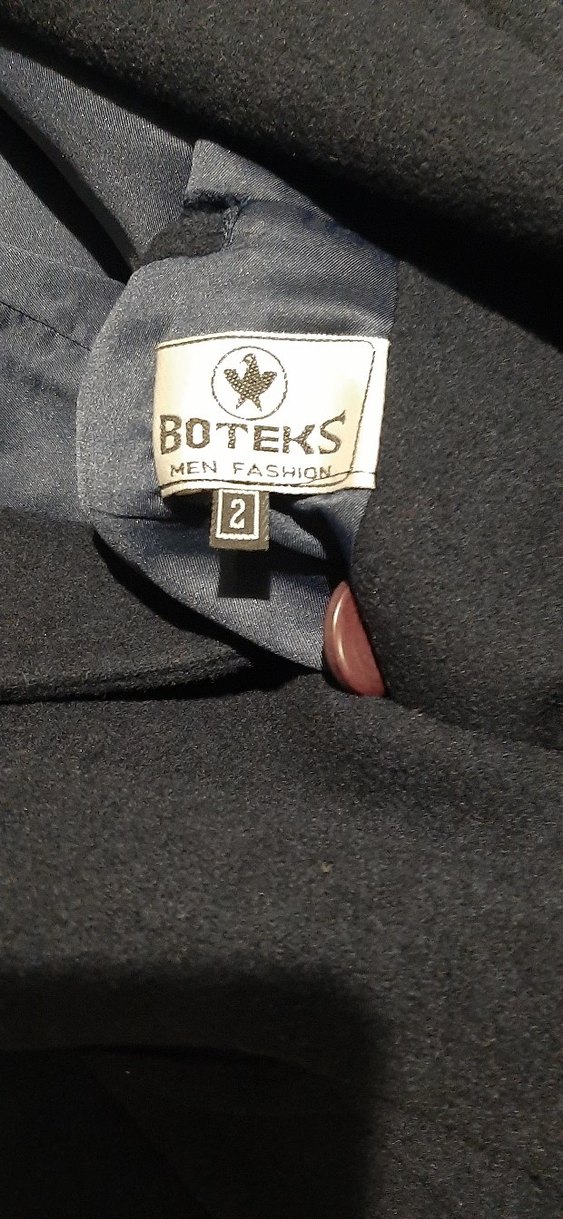 Lacivert Kadın Uzun Düğmeli Klasik Kaban - Görsel 5