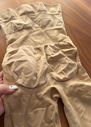 Bej Midi Boy Düz vucut korse popo kaldırma özelliği mevcuttur - Görsel 6