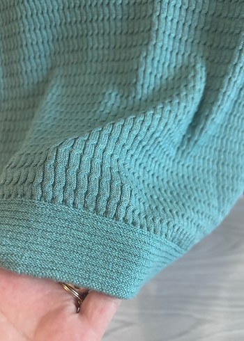 Kadın Mint Yeşili İnce Örgü Kazak - Görsel 7