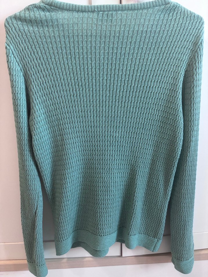 Kadın Mint Yeşili İnce Örgü Kazak - Görsel 4