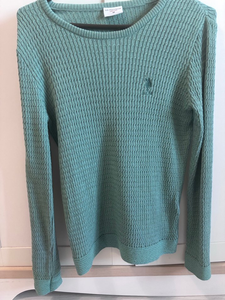 Kadın Mint Yeşili İnce Örgü Kazak - Görsel 3