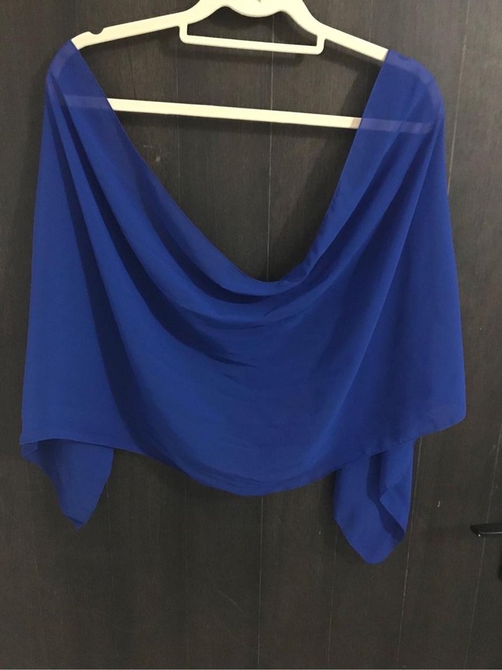 Boncuk İşlemeli Mavi Uzun Bohem Elbise - Görsel 5