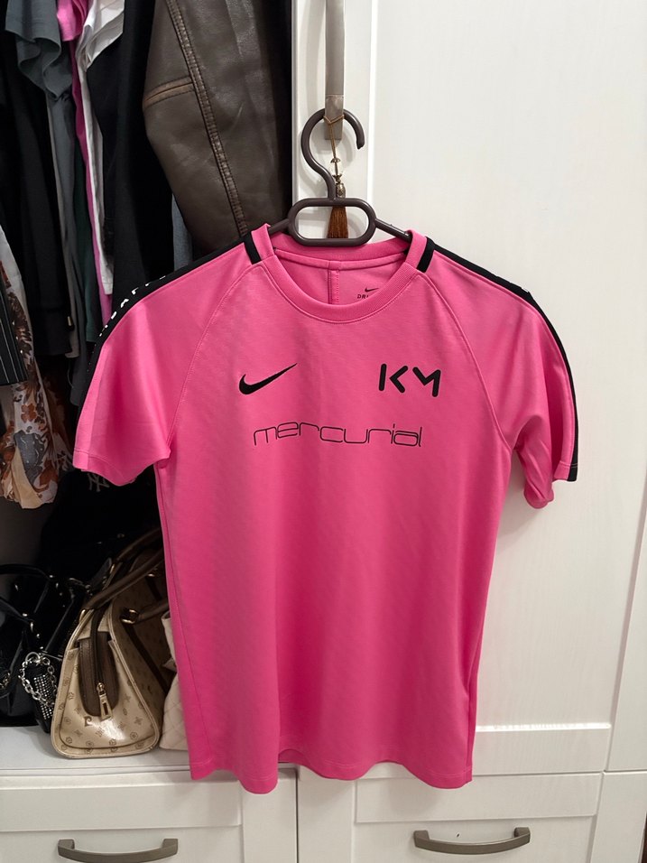 Pembe Kısa Kollu kadın Spor Tişört - Görsel 2