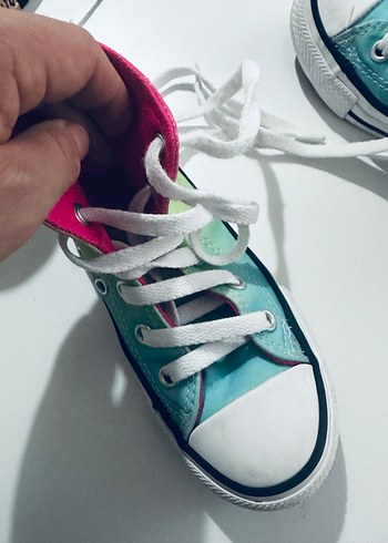Çok Renkli Tie-Dye Converse Kız Spor Ayakkabı - Görsel 4