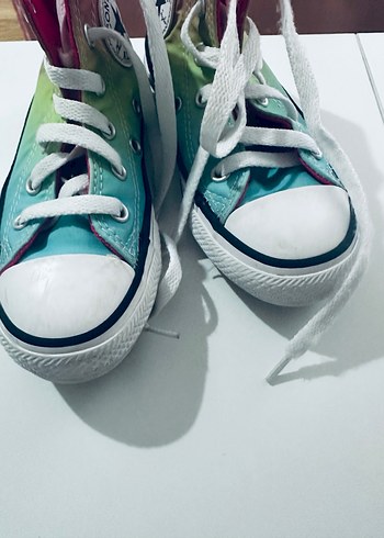 Çok Renkli Tie-Dye Converse Kız Spor Ayakkabı - Görsel 8
