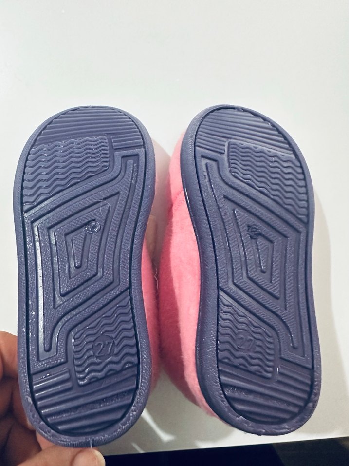 Kız Çocuk Pembe Sıcak Terlik Velcro - Görsel 4