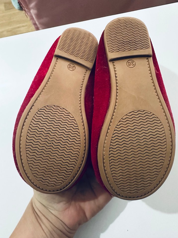 Kız Çocuk Kırmızı Fiyonklu Babet - Görsel 2