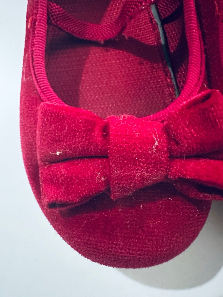 Kız Çocuk Kırmızı Fiyonklu Babet - Görsel 3