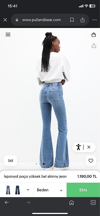 Pull and bear flare jean