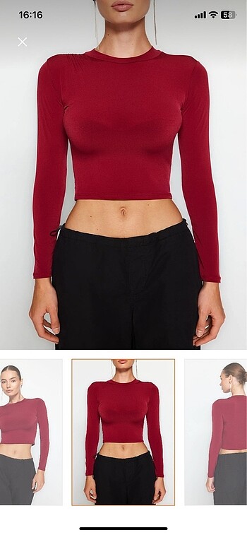 Trendyol & Milla Bordo crop