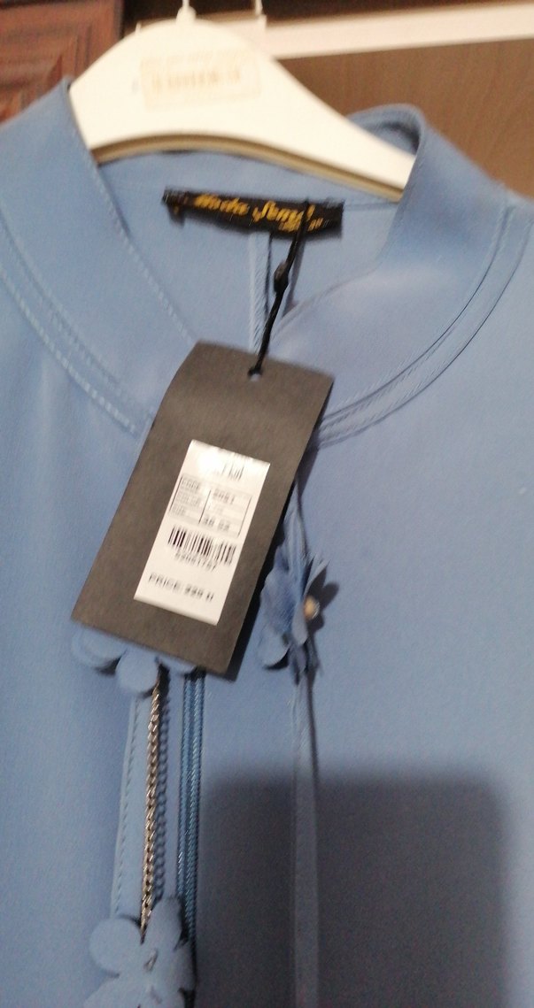 Mavi Uzun Kadın Elbise - Görsel 2