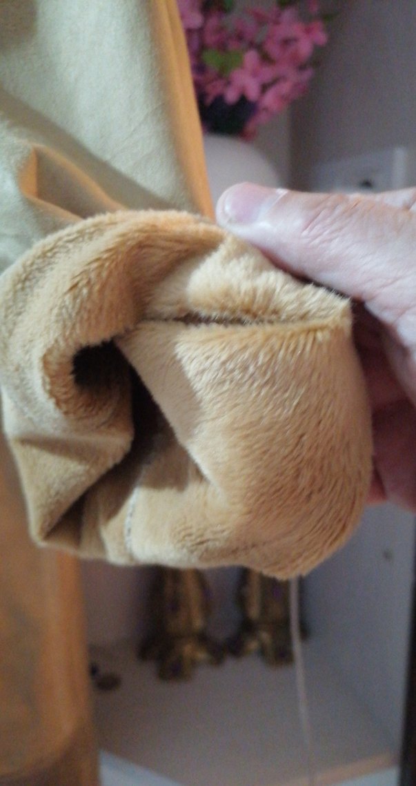 Bej Süet Düğmeli Uzun Kadın Kaban - Görsel 5