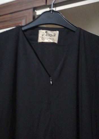 Uzun Siyah Nakışlı Kadın Elbise - Görsel 2