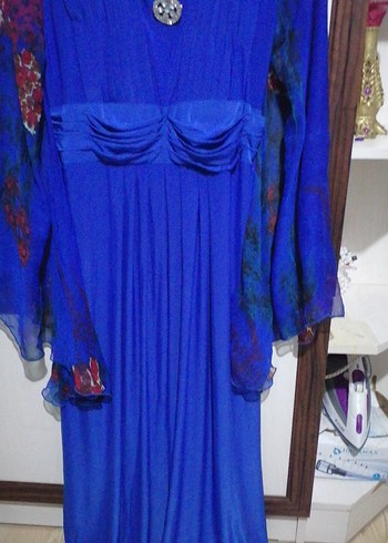 Lacivent Bohem Tarz Uzun V Yaka Elbise - Görsel 9