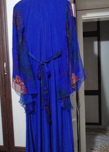 Lacivent Bohem Tarz Uzun V Yaka Elbise - Görsel 7