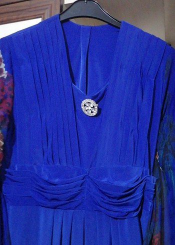 Lacivent Bohem Tarz Uzun V Yaka Elbise - Görsel 2