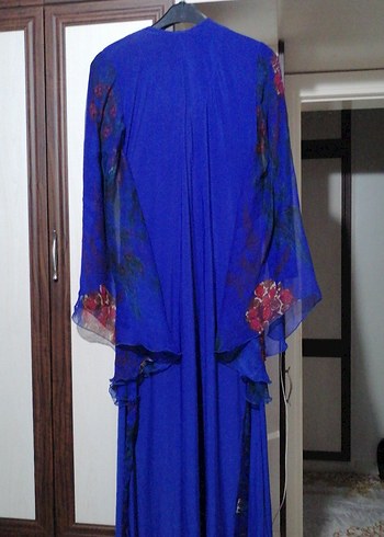 Lacivent Bohem Tarz Uzun V Yaka Elbise - Görsel 6