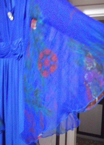 Lacivent Bohem Tarz Uzun V Yaka Elbise - Görsel 4