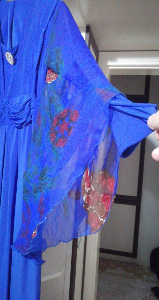 Lacivent Bohem Tarz Uzun V Yaka Elbise - Görsel 3