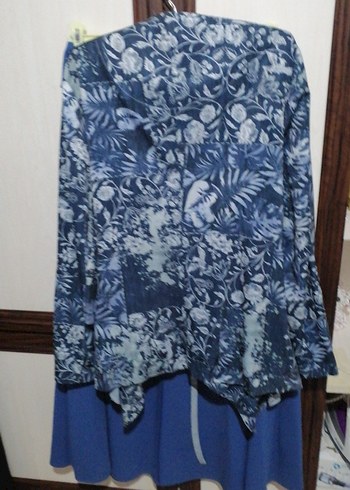 ELBİSE Lacivent Uzun Boy ETEKLİ Bohem Kadın  ikili takım - Görsel 14