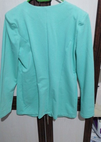 Turkuaz Düğmeli Kadın Blazer Ceket - Görsel 7