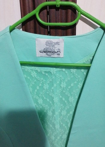 Turkuaz Düğmeli Kadın Blazer Ceket - Görsel 2