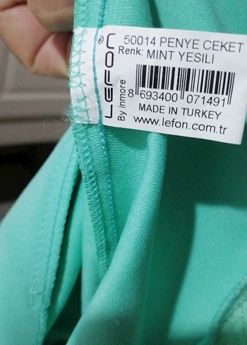 Turkuaz Düğmeli Kadın Blazer Ceket - Görsel 4