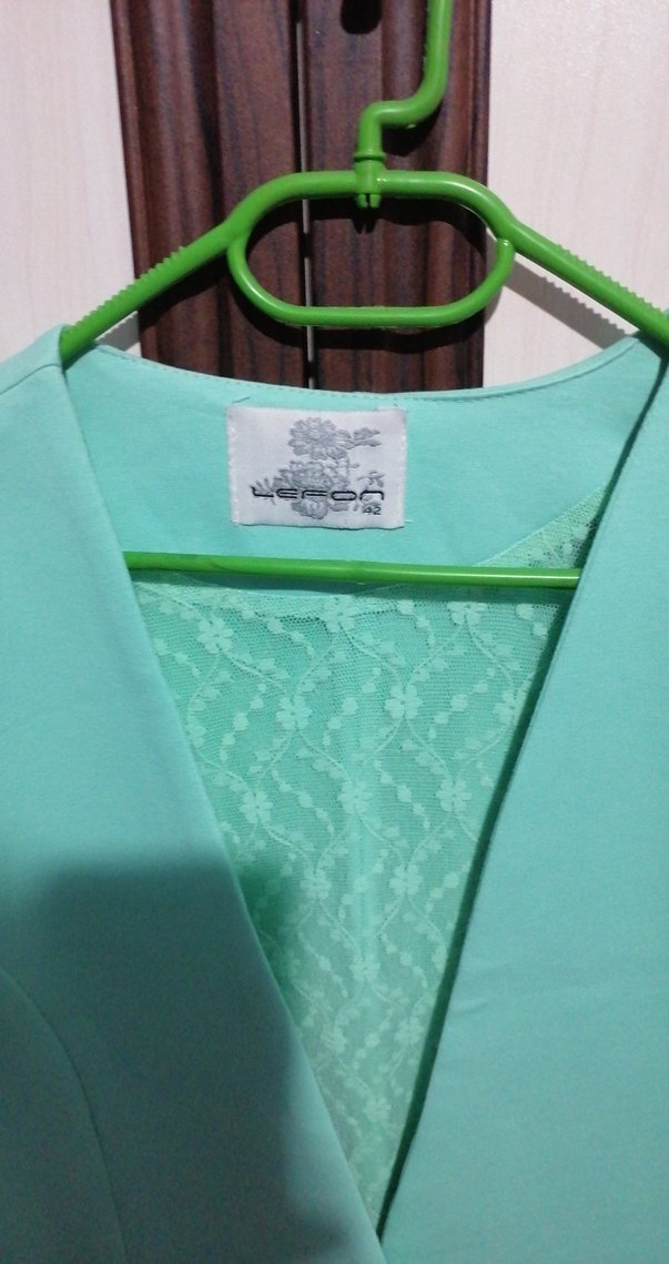 Turkuaz Düğmeli Kadın Blazer Ceket - Görsel 2