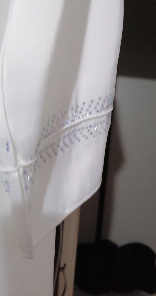 Beyaz Uzun Kadın Ferace - Görsel 2