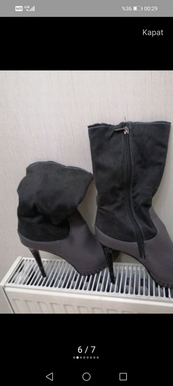 Gri Deri  Çizme - Görsel 3