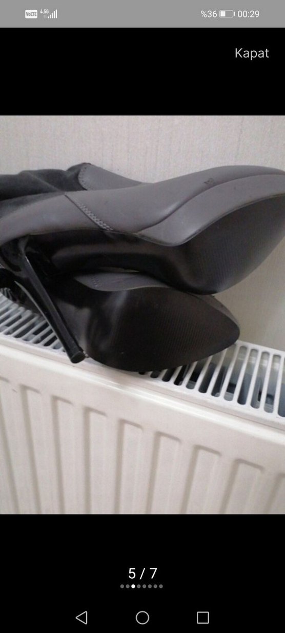 Gri Deri  Çizme - Görsel 2