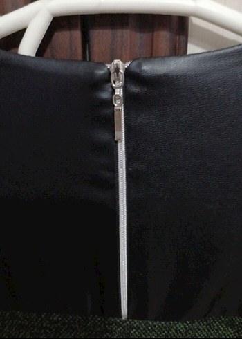 Uzun Kollu Yeşil Triko Tunik - Görsel 4