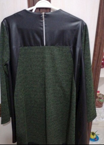 Uzun Kollu Yeşil Triko Tunik - Görsel 6