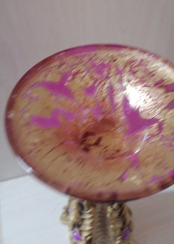 Altın Renkli Parlak Mumluk Çift Set - Görsel 2