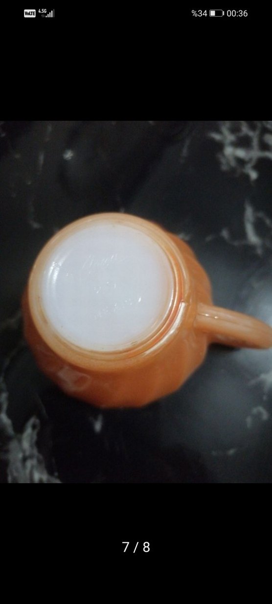 Turuncu Cam 6'lı Fincan Takımı - Görsel 3