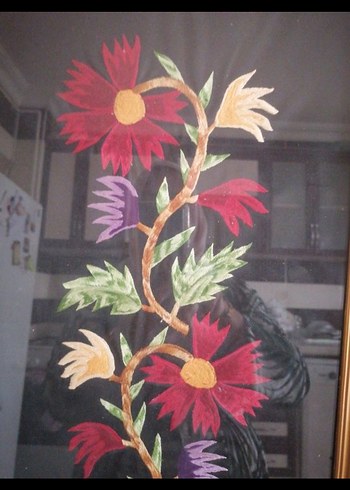 Çerçeveli Çok Renkli Çiçekli Tablo - Görsel 4